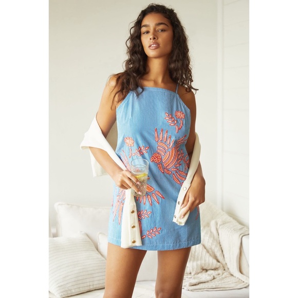 Anthropologie Dresses & Skirts - Striped Apron Mini Dress